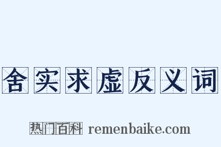 舍实求虚反义词是什么意思的图片